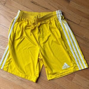 Adidas Youth boys  Bright Yellow Sports Shorts size M